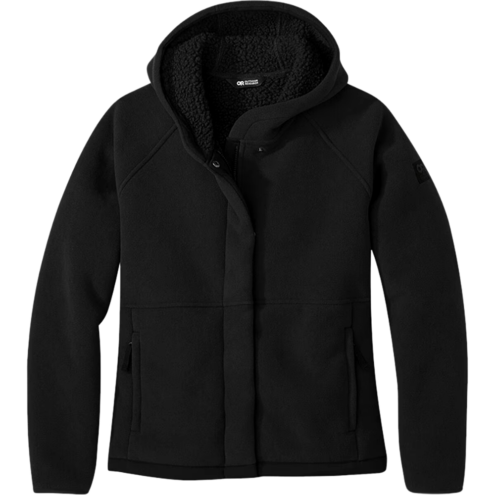 ❄️NWT❄️ OUTDOOR RESEARCH JUNEAU SHERPA FLEECE FULL-ZIP HOODED JACKET XL Black